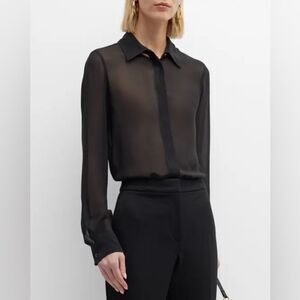 IZZUE Collection - Black Sheer Blouse